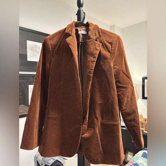 brown corduroy blazer / jacket / large fit - Picture 2 of 4